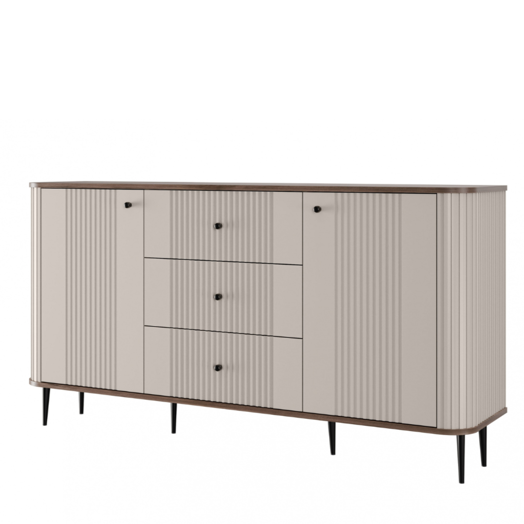 Kumode Vespa 160/85/38 cm kašmirs/ rieksts/melns - N1 Home