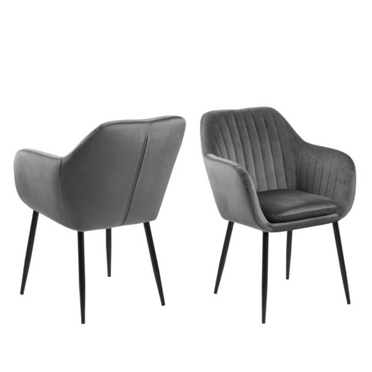 Krēsls Emil 57/61/83 cm tumši pelēks/melns - N1 Home