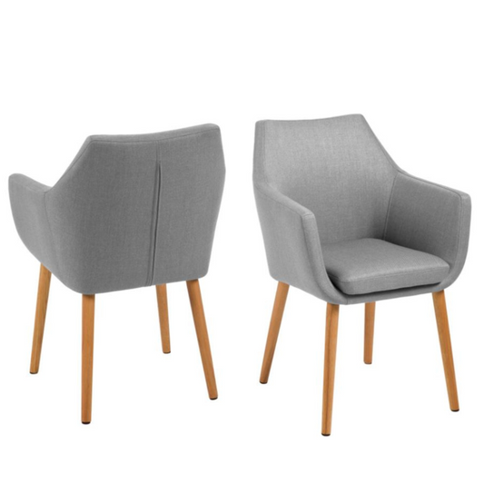 Krēsls Nor 58/58/84 cm gaiši pelēks/ozols - N1 Home