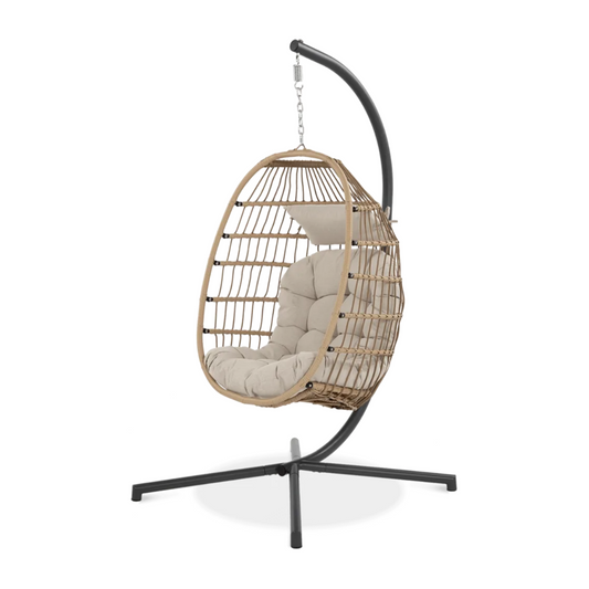 Kokona piekaramais krēsls Harmo  84/187/66 cm bēšs - N1 Home