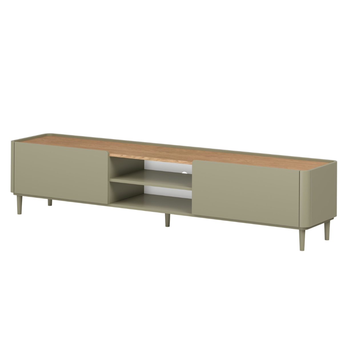 TV skapis Elva 220/48/48 cm Eikalipts / Baltijas kāpu ozols - N1 Home