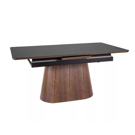 Galds Monask 75/90/160 cm melns/valrieksts - N1 Home