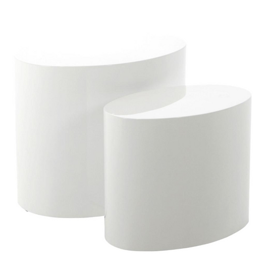 Kafijas galds Mic 48x33x40 cm, 40x24,5x33 cm balts - N1 Home