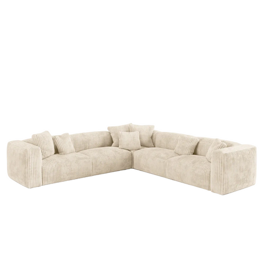 Dīvāns Martina Micadoni 316/75/316 cm  Corduroy (Til03) Light beige