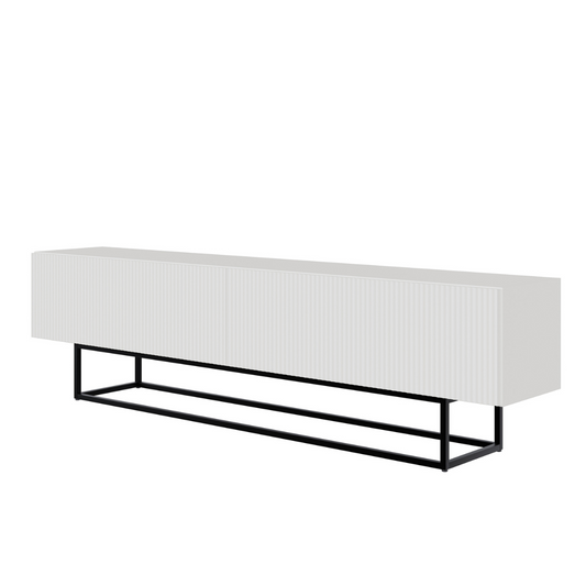 TV skapis Velda 175/46/31 cm balts/melns