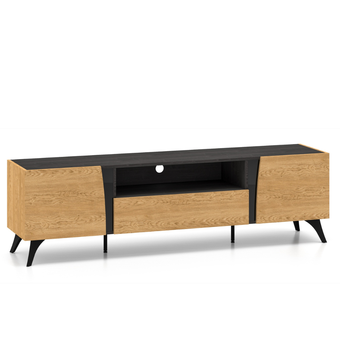 TV skapis Toskana 180/51/38 cm ozols/melns