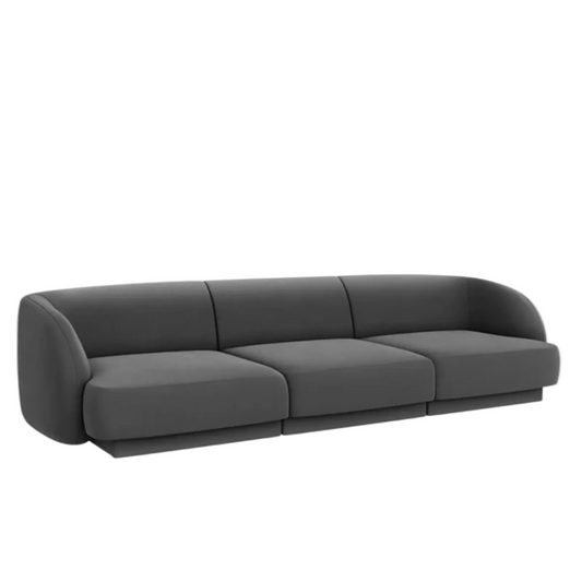 Dīvāns Miley Micadoni 255/90/70 cm Velvet Bluvel 14 Grey