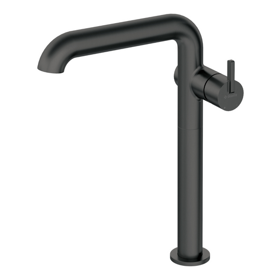 Izlietnes maisītājs, augsts, ar taisnstūra snīpi Silia 305 mm nero - N1 Home