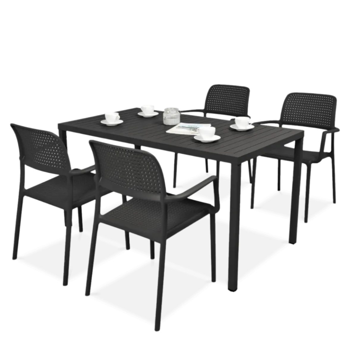 Dārza komplekts Narvi Bori 140/4+1 antracits - N1 Home