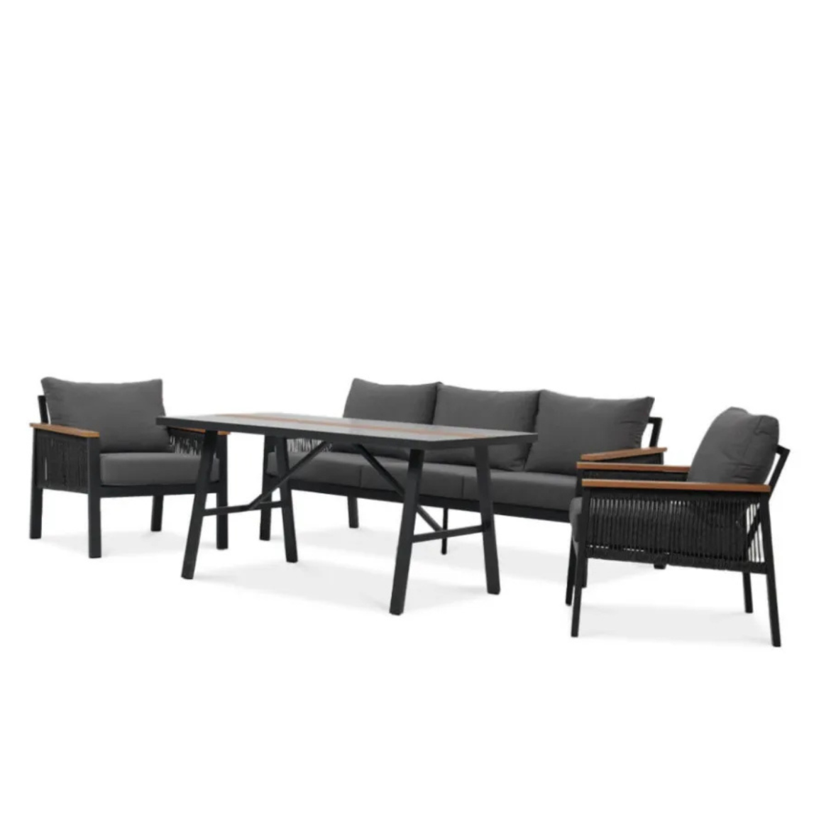 Dārza komplekts Askot 2 tumši pelēks - N1 Home