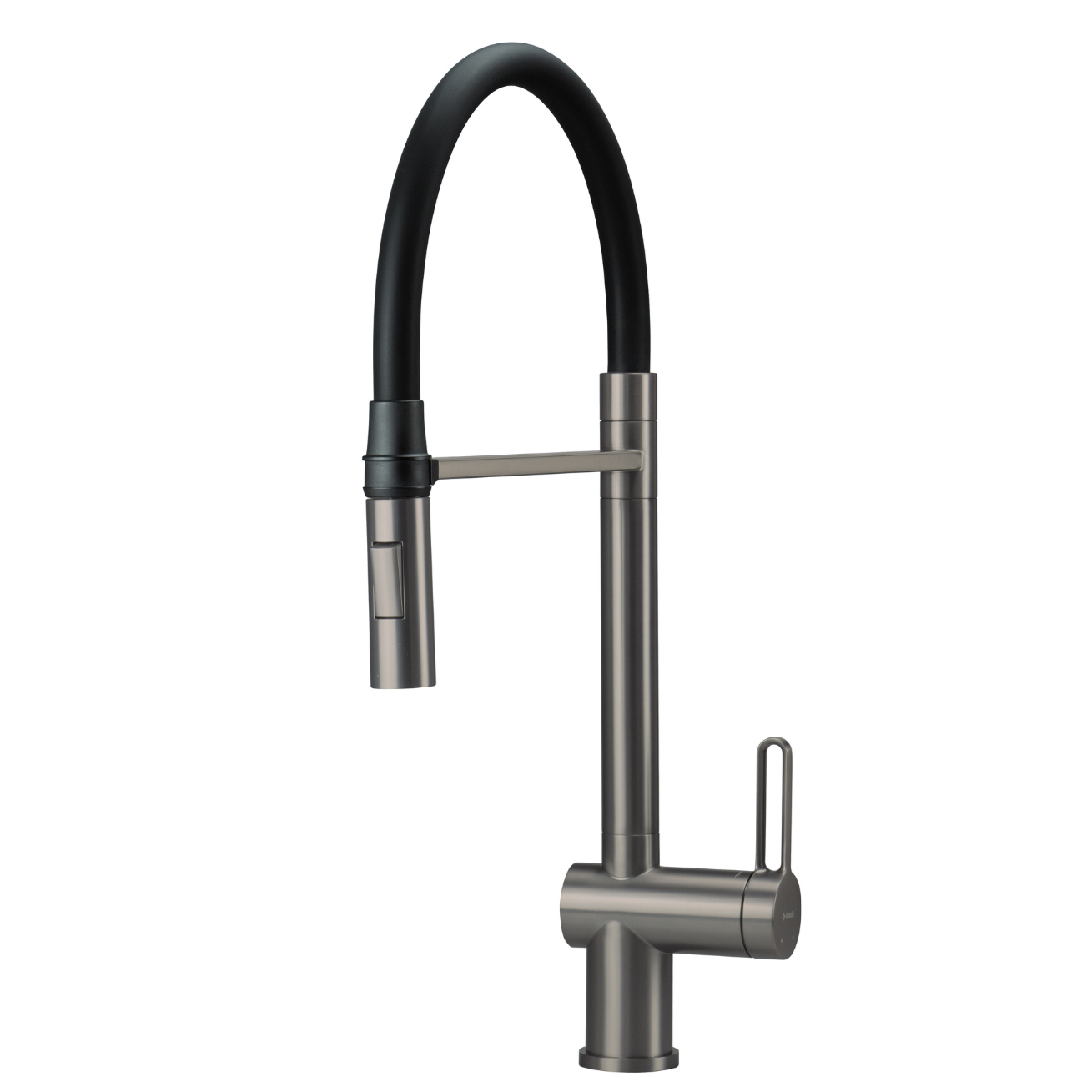 Virtuves jaucējkrāns ar elastīgu izteku - 2 veidu strūklas Magnetic 533 mm titanium - N1 Home