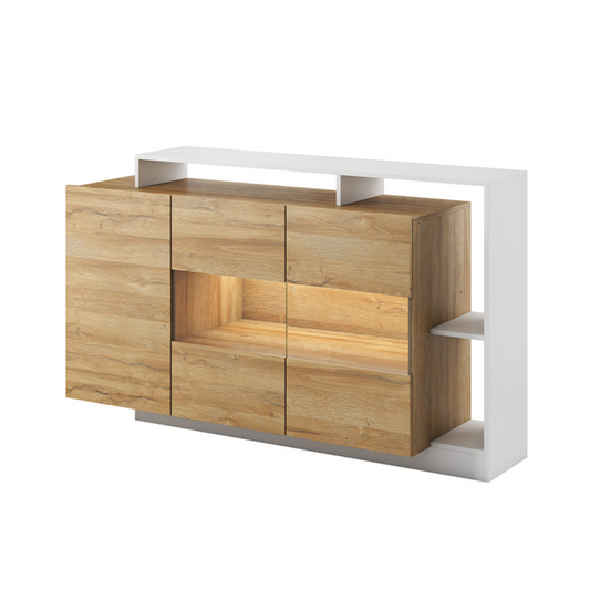 Kumode Aliva 155/44/93,5 cm balts/ozols - N1 Home