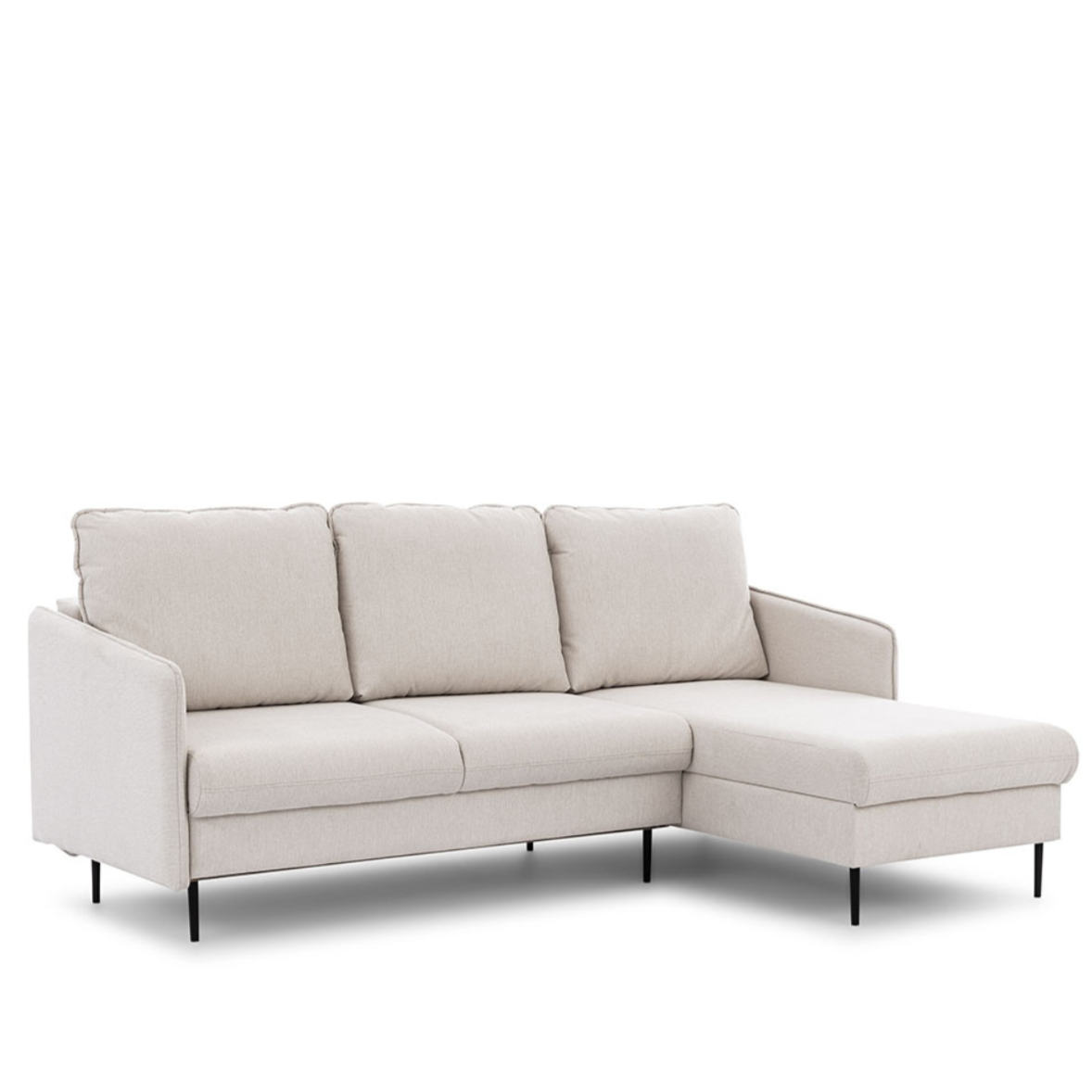 Dīvāns Tai 222/95/161 cm krēms/melnas kājas - N1 Home