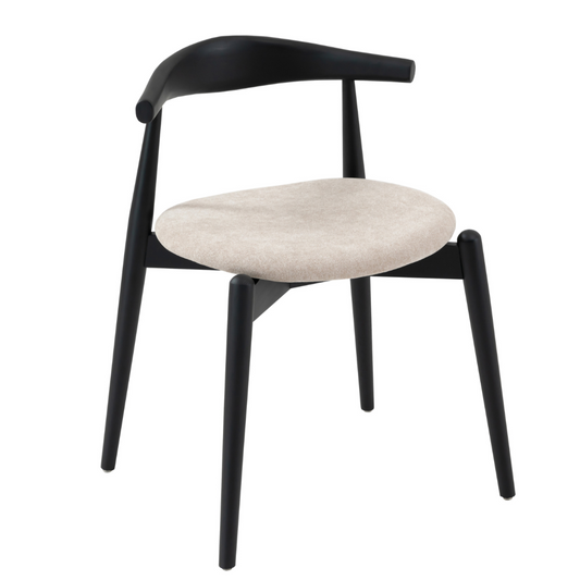 Krēsls Dine 72/50/56 cm bēšs/melns - N1 Home