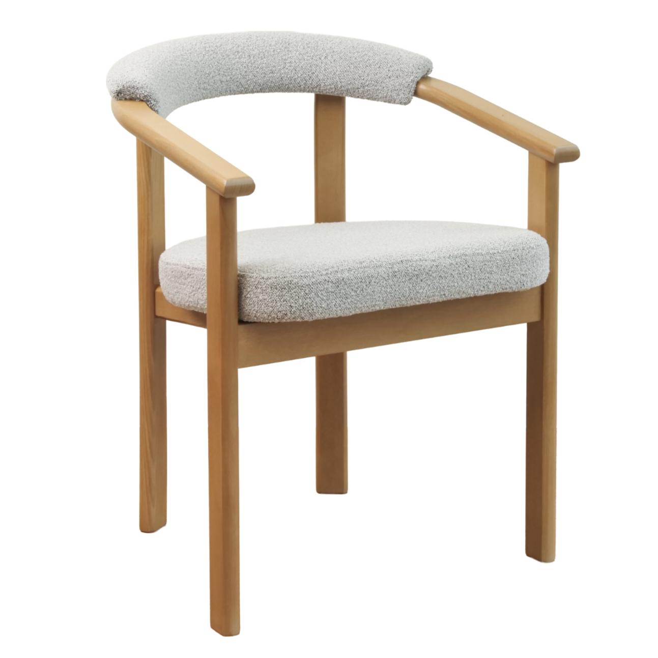 Krēsls Finis 73/56/55 cm eļļots ozols/gaiši pelēks buklē - N1 Home