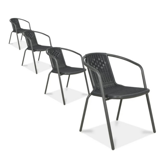 Krēslu komplekts balkonam Simpi (4) 55/57/72 cm grafīts - N1 Home