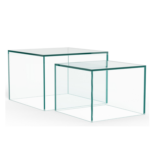 Kafijas galds Glopi 50/50/35 cm Caurspīdīgs - N1 Home