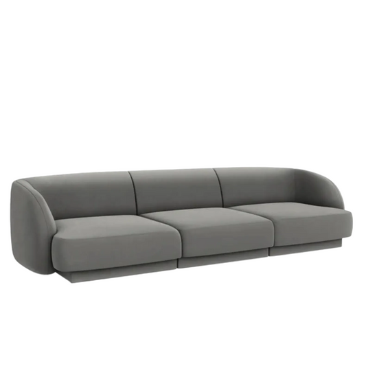 Dīvāns Miley Micadoni 255/90/70 cm Velvet Bluvel 13 Light grey