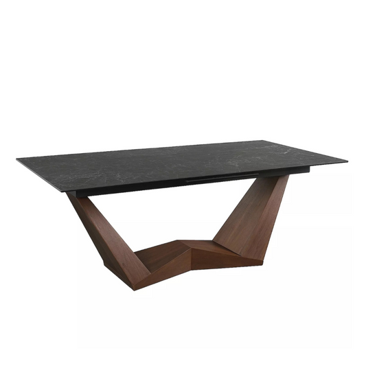 Galds DS 76/98/200-250 cm melns/valrieksts - N1 Home