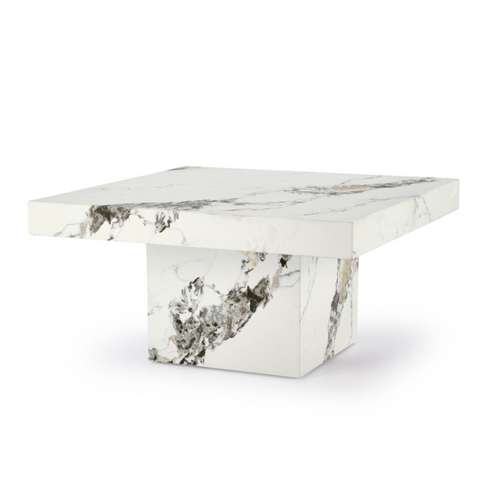 Kafijas galdiņš Monis 80/80/41 cm balts marmors - N1 Home