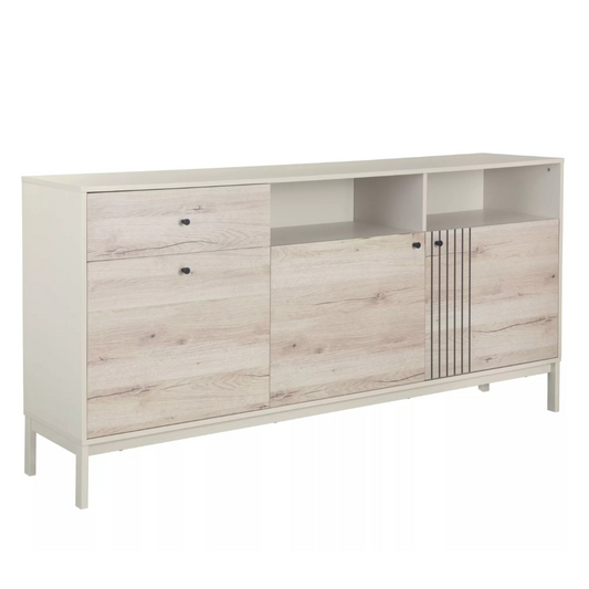 Kumode Frosi 40/180/90 cm ozols/netīri balta - N1 Home