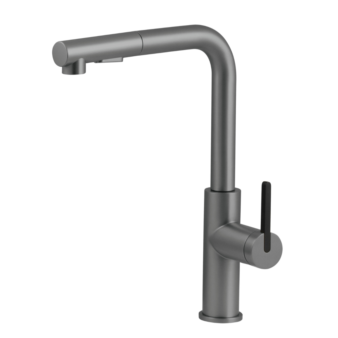 Virtuves jaucējkrāns ar izvelkamu snīpi MOMI 34,8 cm titanium - N1 Home