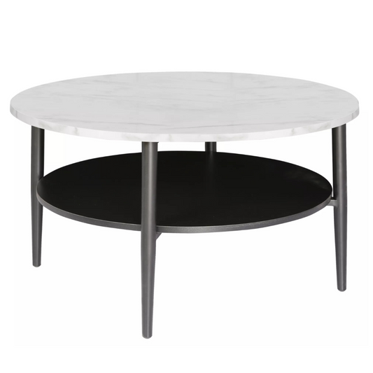 Kafijas galdiņš Ellaya 45/80 cm balts/melns - N1 Home