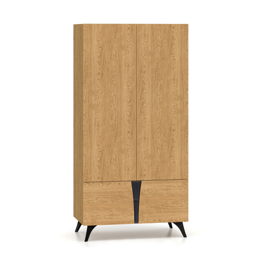 Skapis Toskana 189/57/38 cm ozols/melns