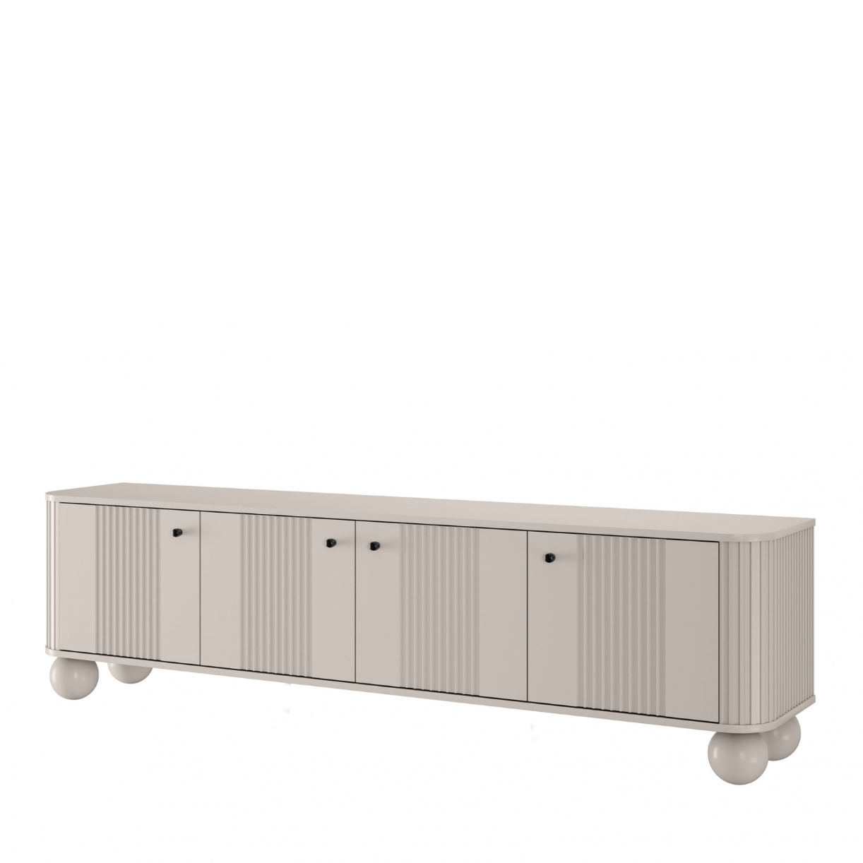 TV skapis Vespa 187/48/38 cm kašmirs/melns - N1 Home