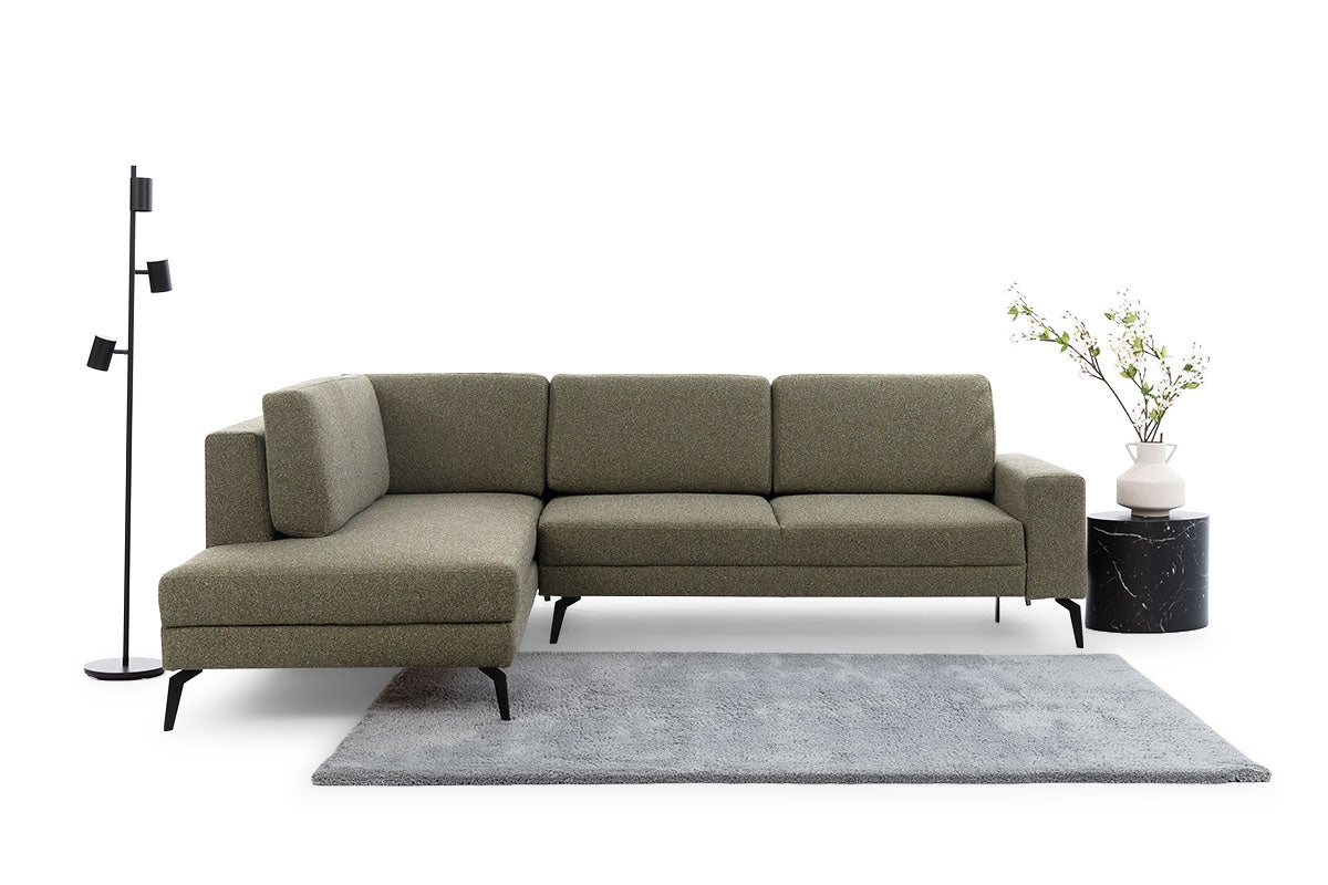 Dīvāns MILANO L kreisais stūris 284/83/219 brūns - N1 Home