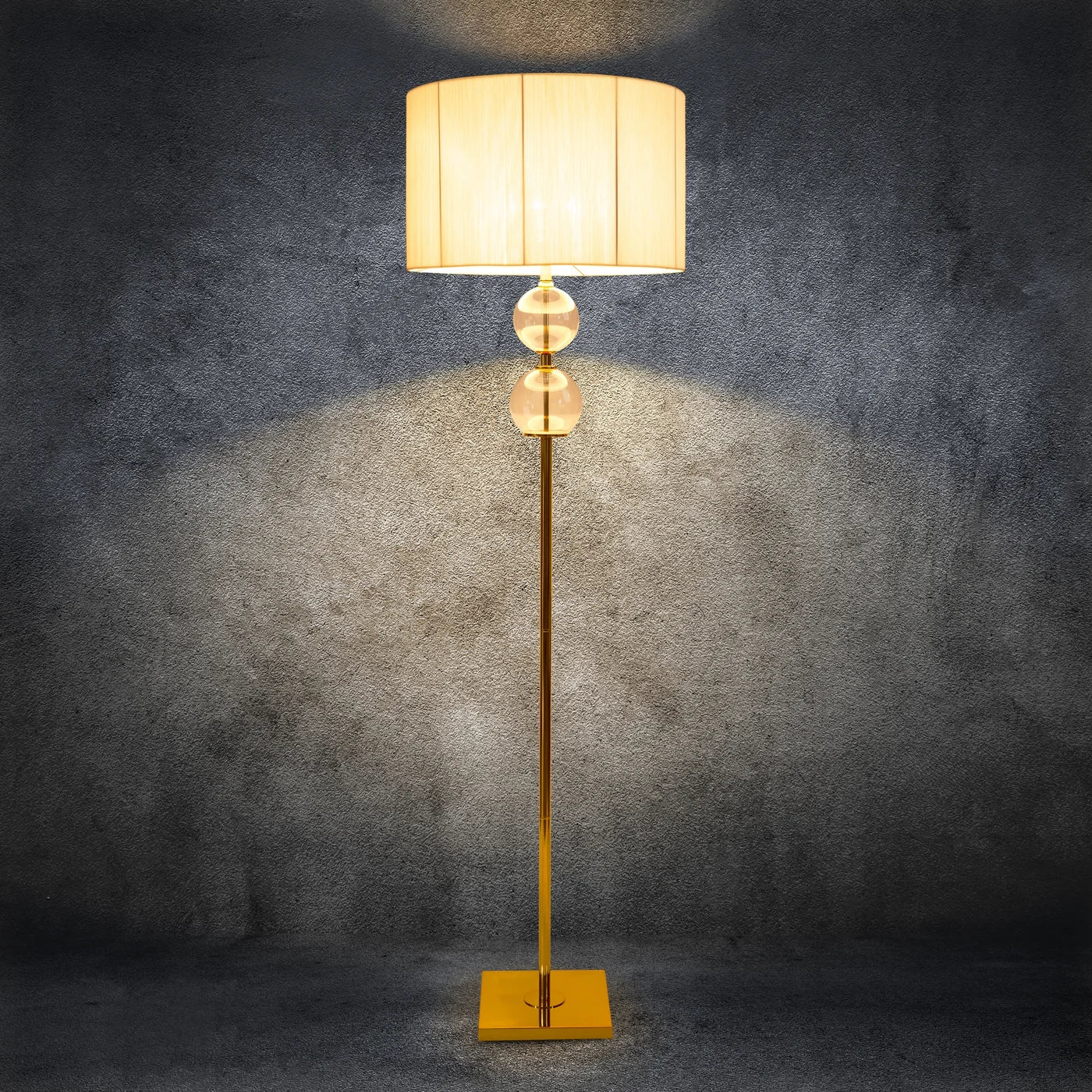Stāvlampa Aria 50/167 cm balts/zelts - N1 Home