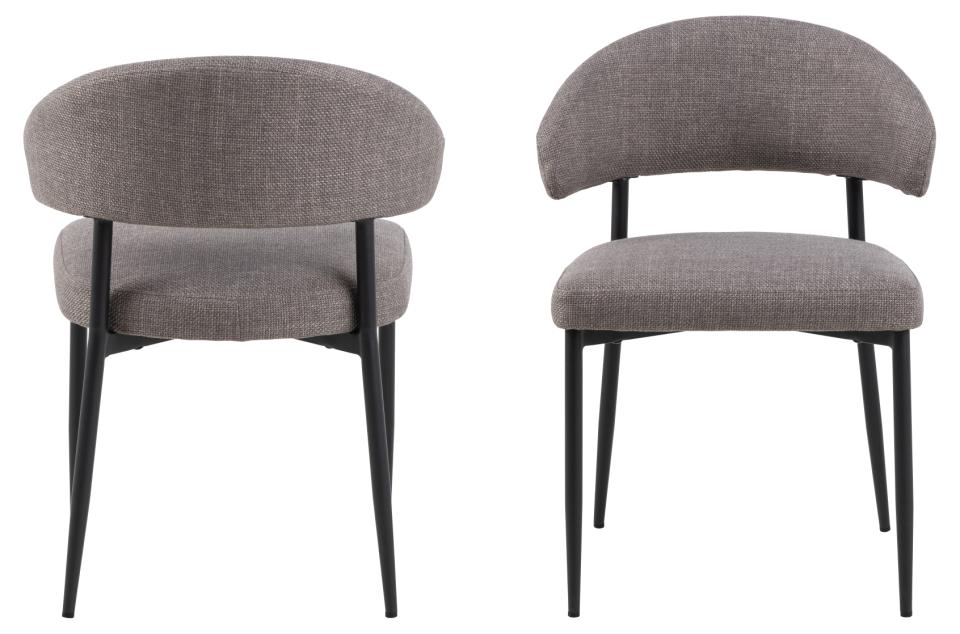 Krēsls Edins 56/55/77 cm gaiši pelēks/brūns - N1 Home