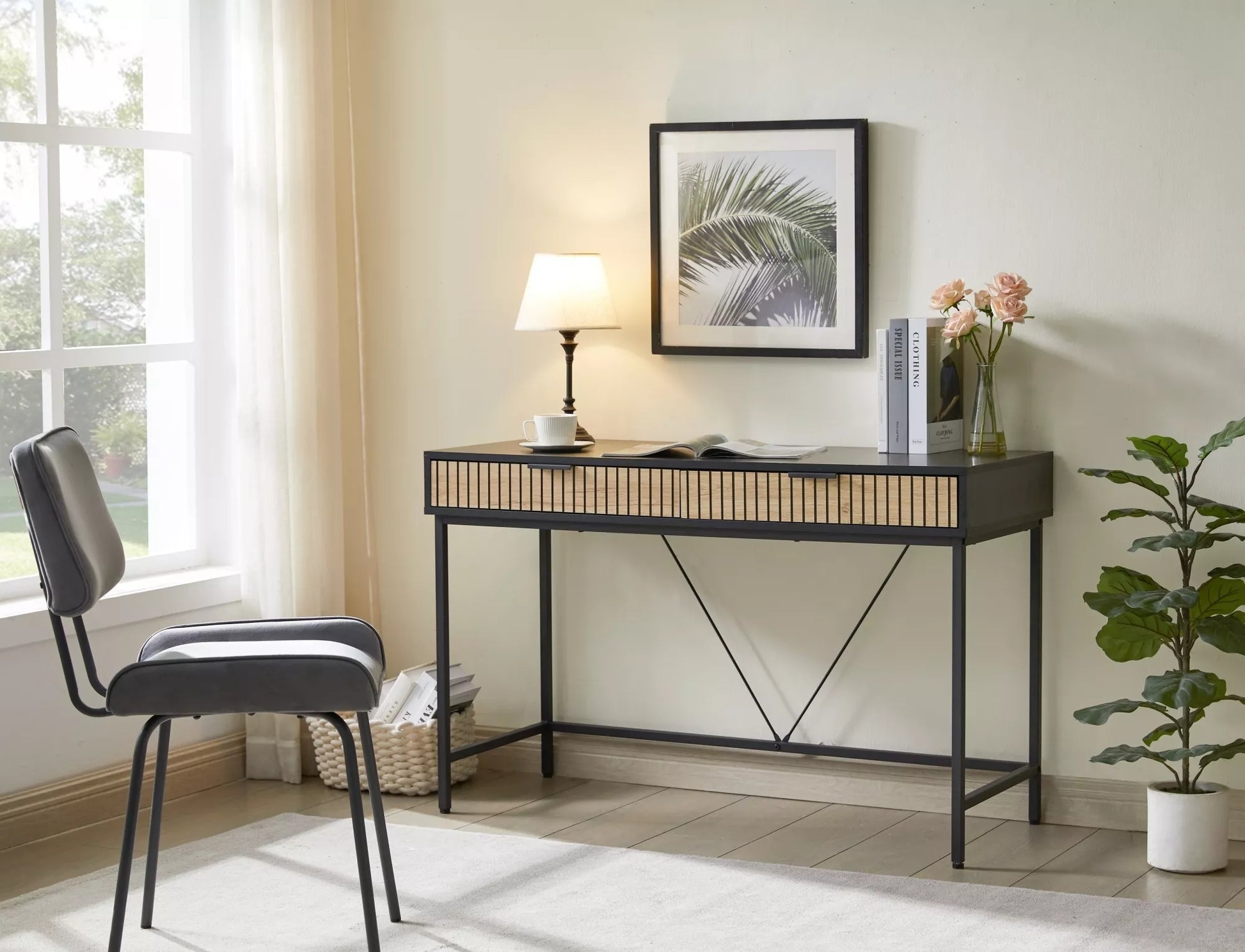 Konsole Maros 76/40/120 cm ozols/melns - N1 Home