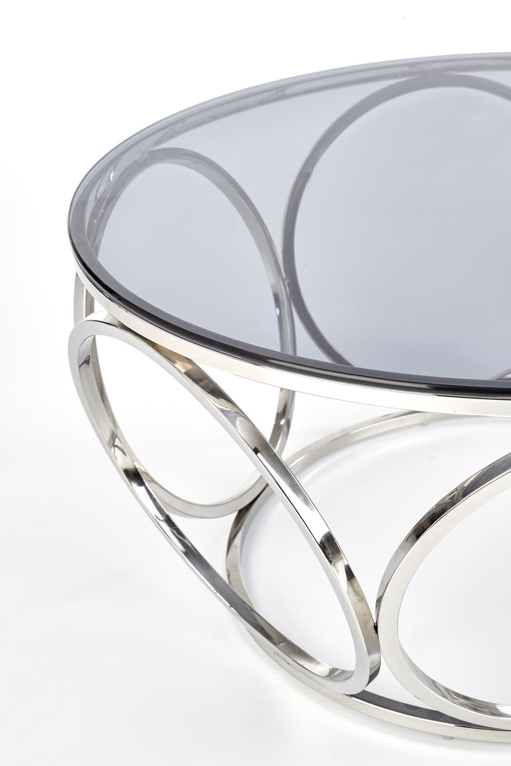 Kafijas galds VN 80/44 cm stikls/hroms - N1 Home