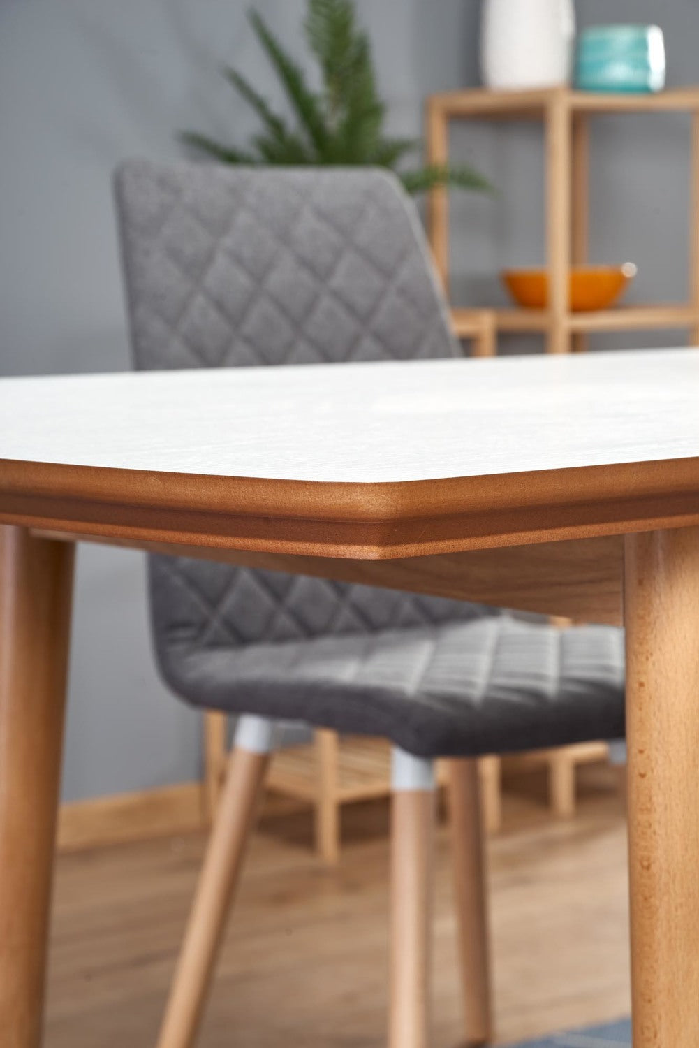 Galds Bares 90/80/75 cm balts/lefkas ozols - N1 Home