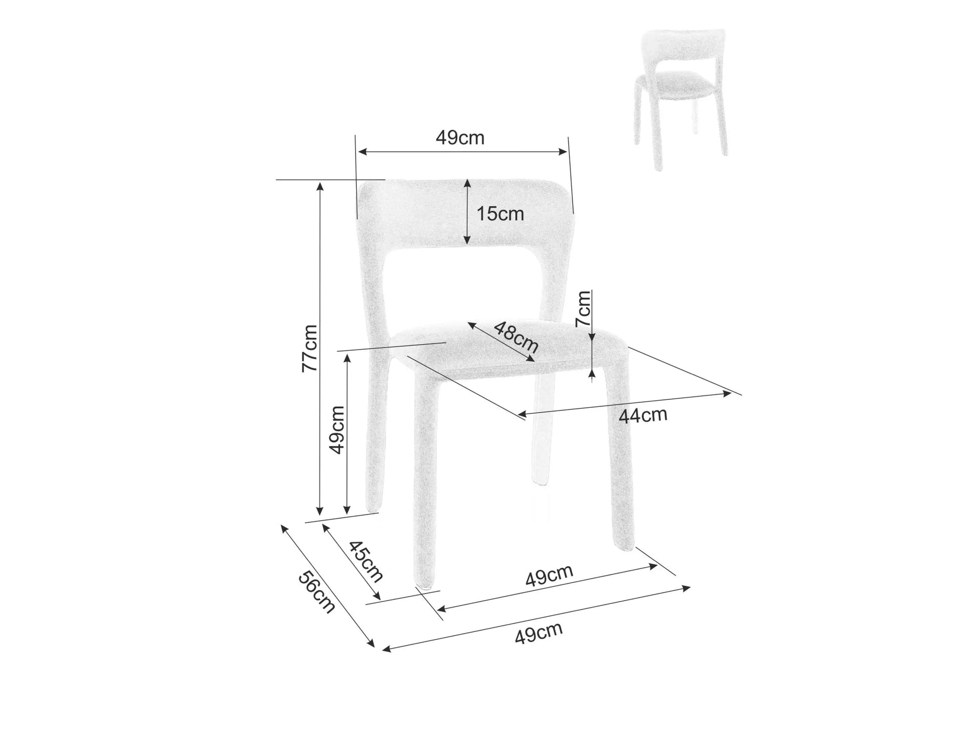 Krēsls Viks 77/49/49 cm olīves - N1 Home