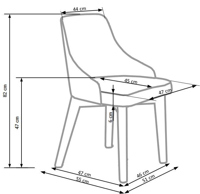 Krēsls Tahi 51/55/82/47 cm sonoma ozols/gaiši brūns - N1 Home