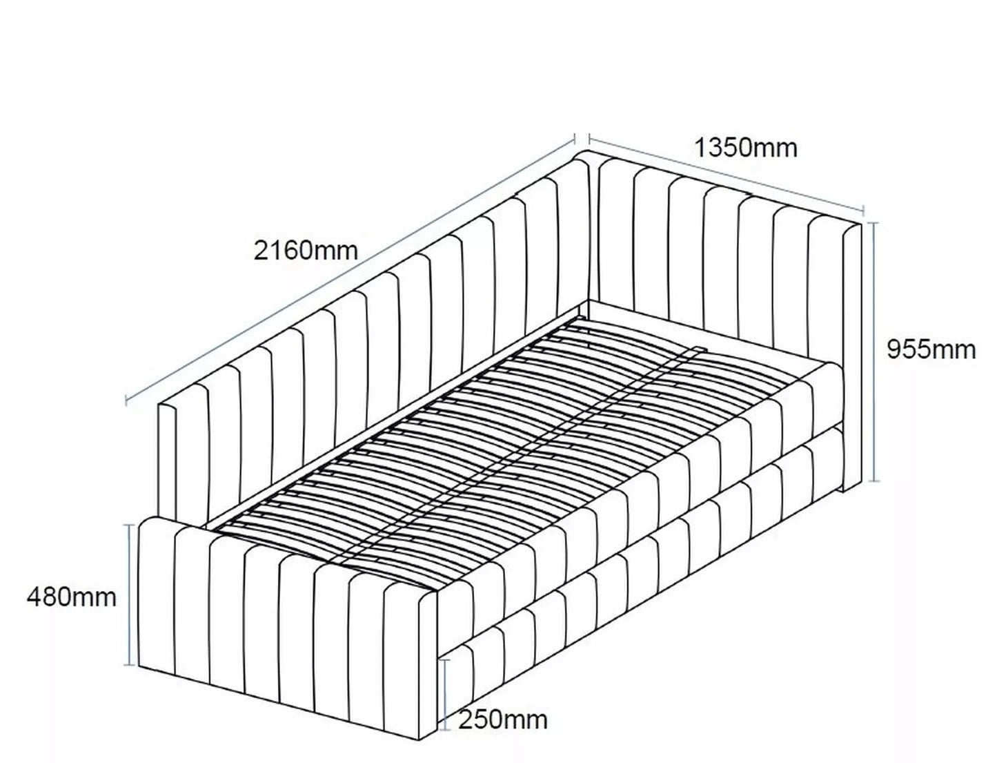 Gulta Aliar 120/200 cm Raven 30