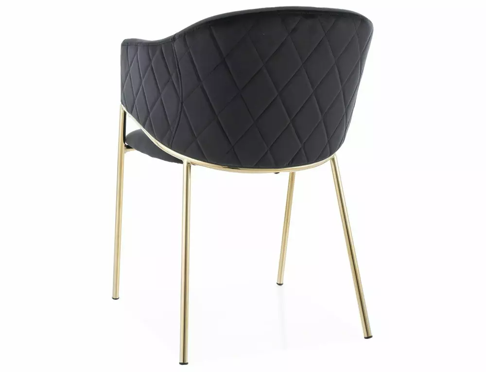 Krēsls ROHO 77/55/47 cm melns/zelts - N1 Home