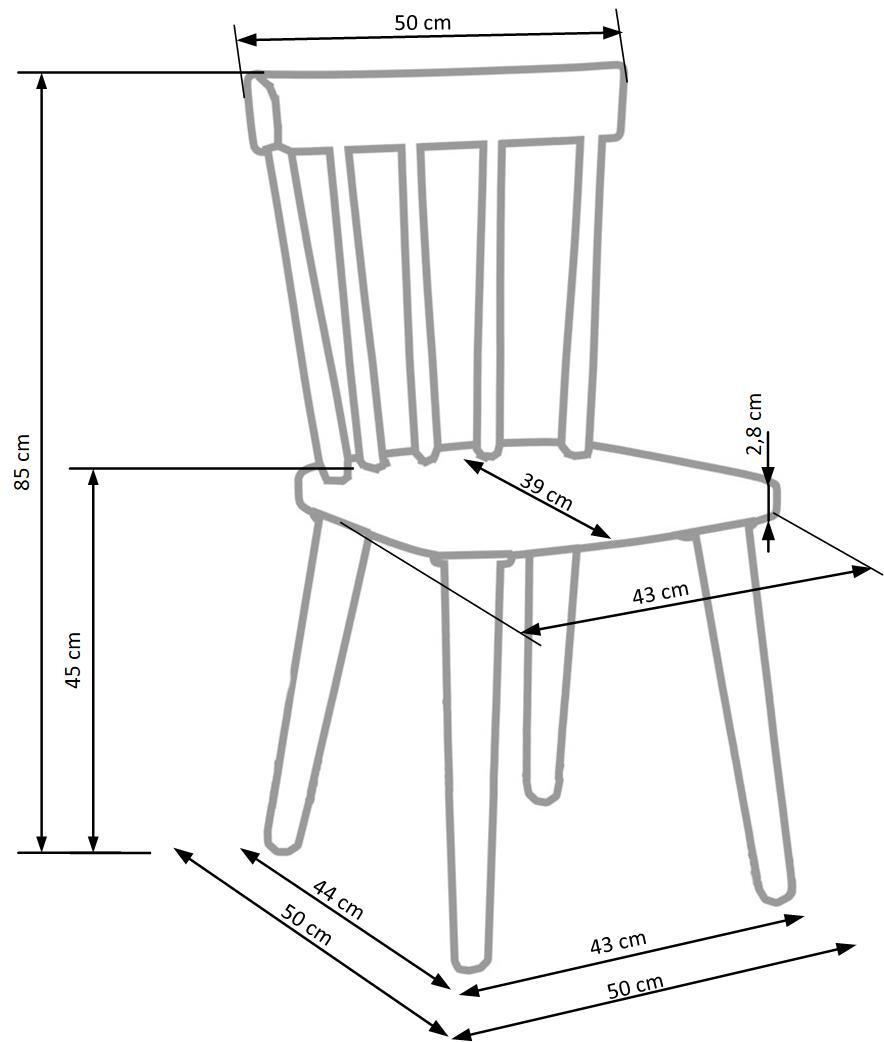 Krēsls Čini 50/45/89/45 cm balts - N1 Home