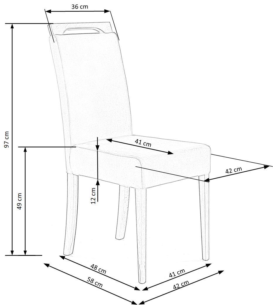 Krēsls Kioro 42/58/97/49 cm zils - N1 Home