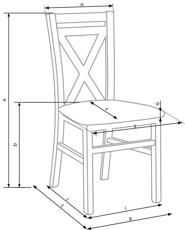 Krēsls Fory 45/43/90 cm balts / alksnis - N1 Home