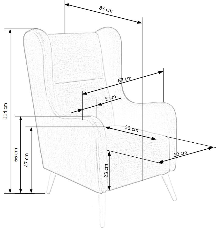 CH krēsls 67/85/114/46 cm medus - N1 Home