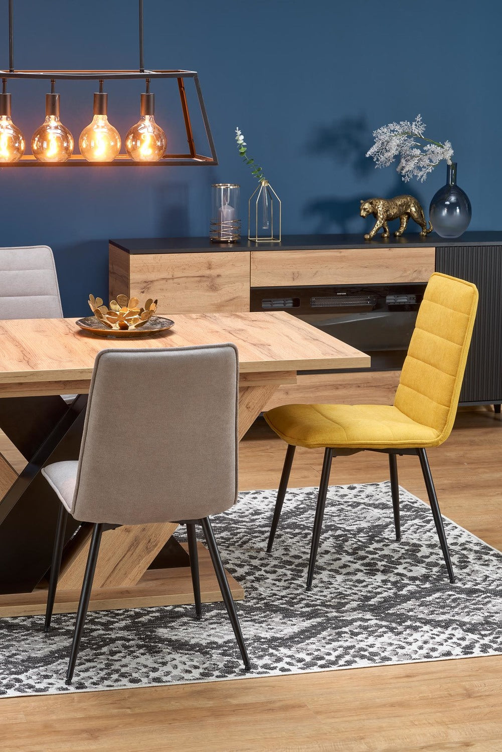 Galds Brans 160/90/77 cm votan ozols/melns - N1 Home