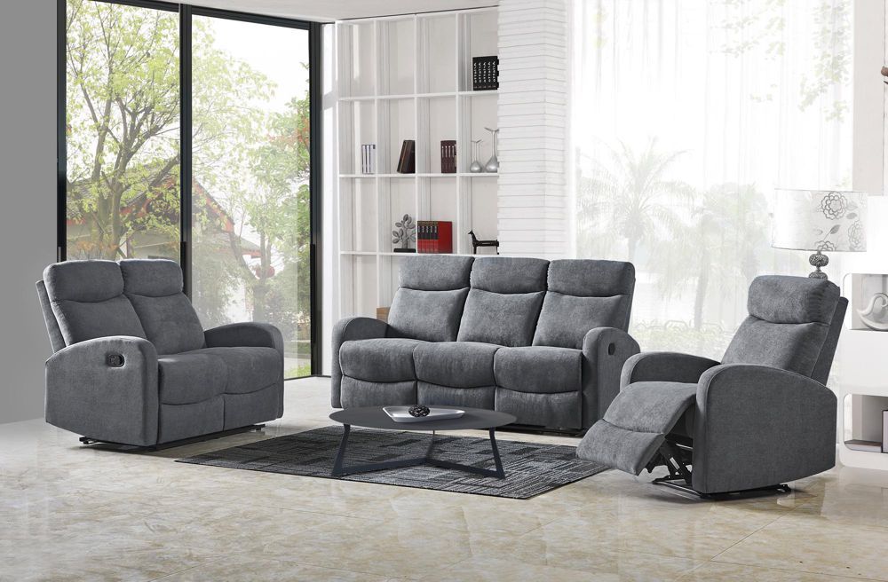 Dīvāns Osals 128/95-158/100-79/49 cm pelēks - N1 Home