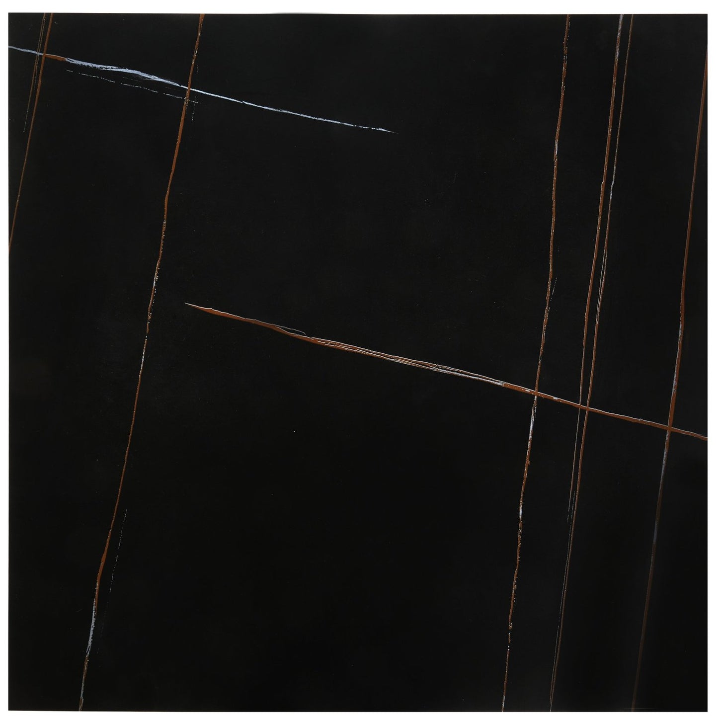 Kafijas galds FL  80/80/46 cm melns marmors / zelts - N1 Home