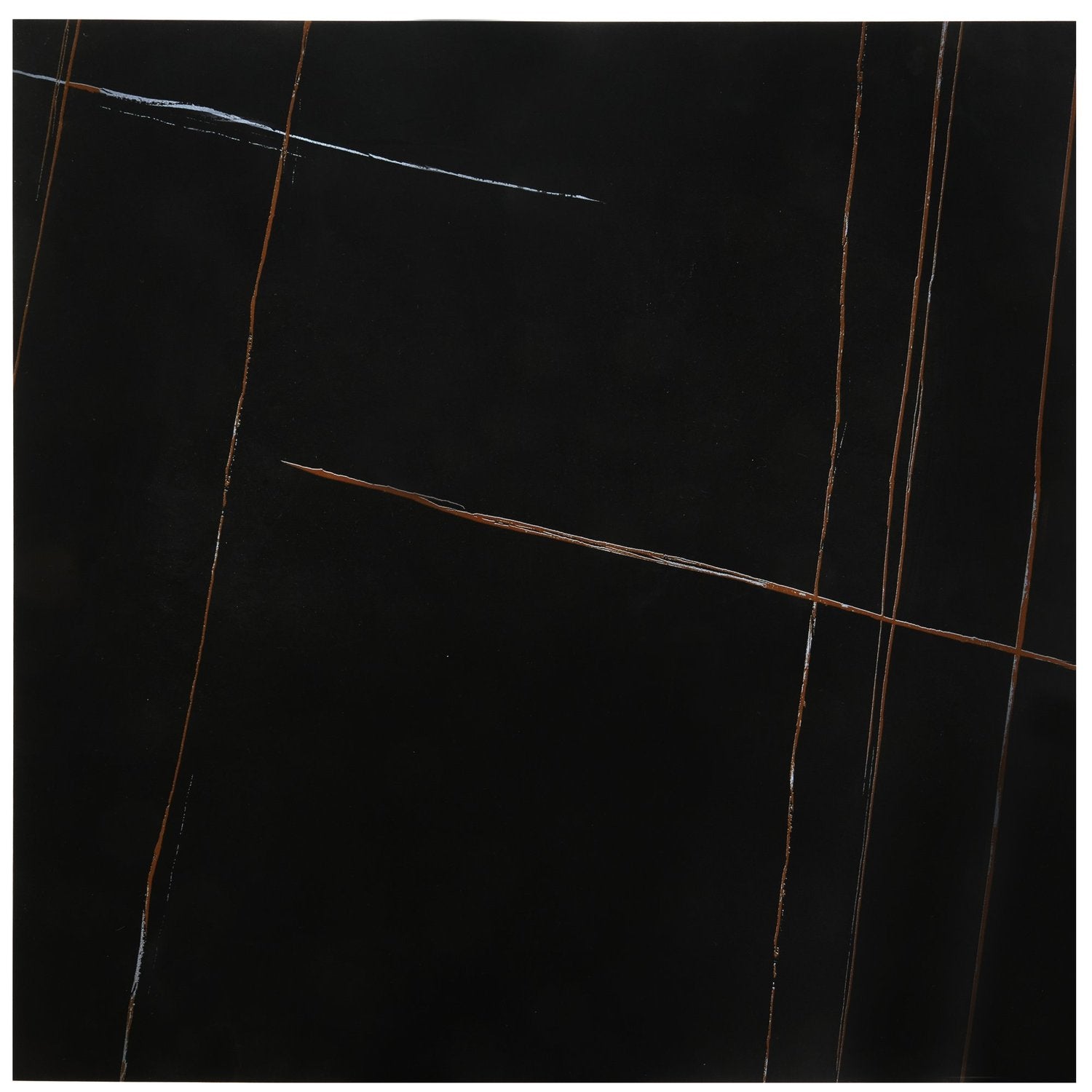 Kafijas galds FL  80/80/46 cm melns marmors / zelts - N1 Home