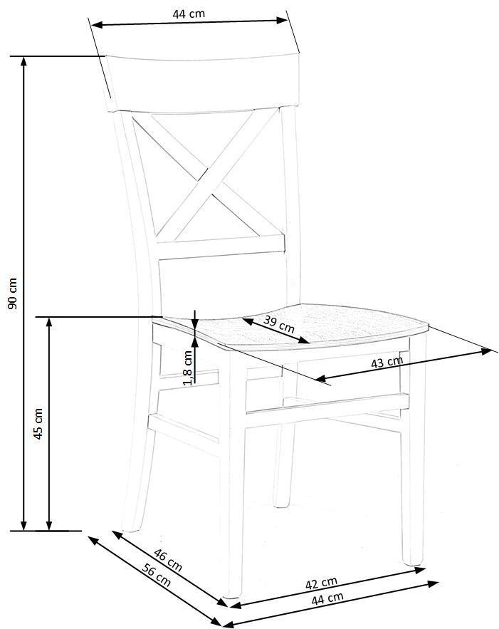 Krēsls Poko 45/49/90/45 cm tumši zils - N1 Home