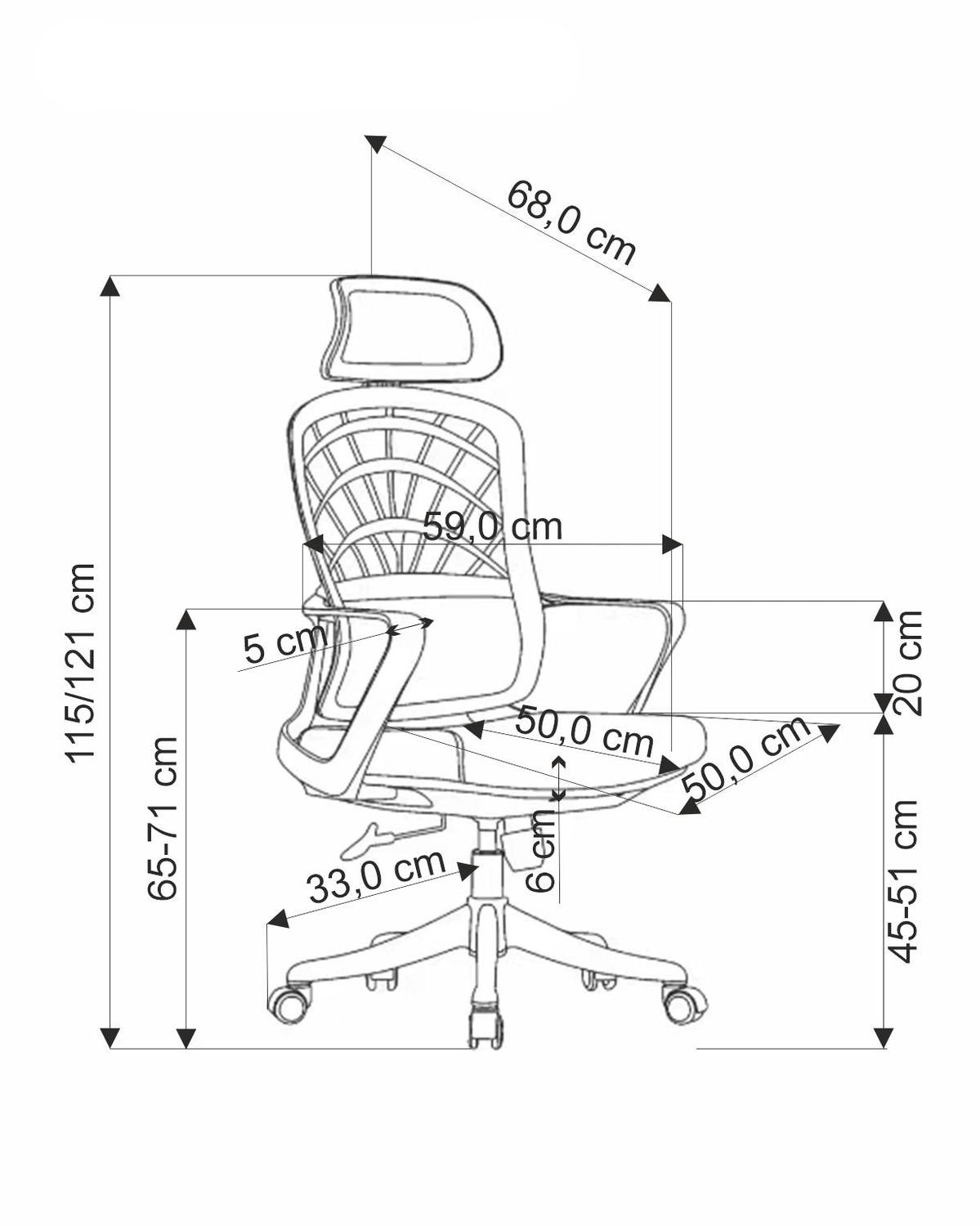 Krēsls Ves 59/59/115-121/45-51 cm tirkīza/balta