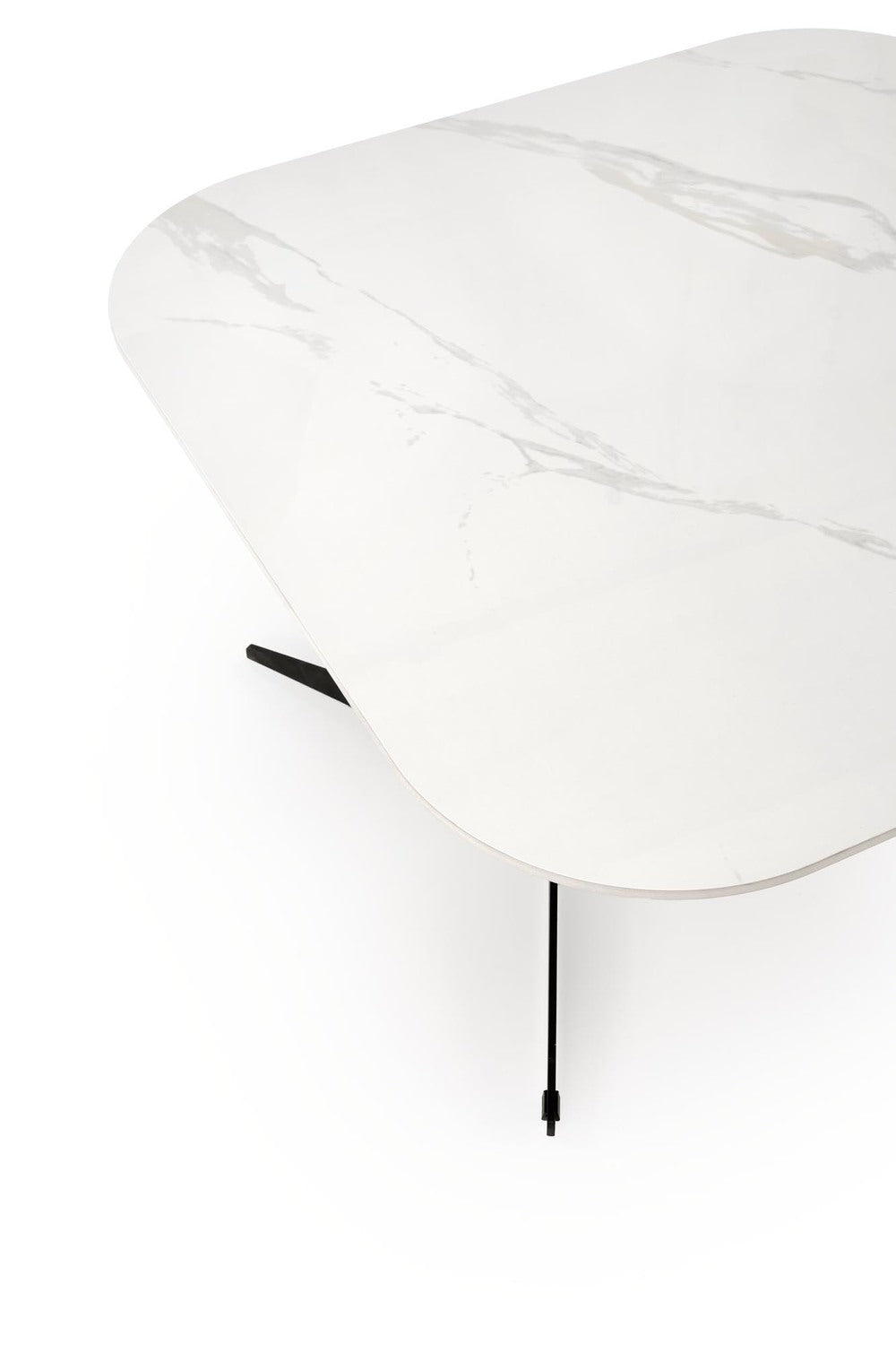Kafijas galds Bors 80/80/40; 50/50/50 cm balts marmors/melns - N1 Home